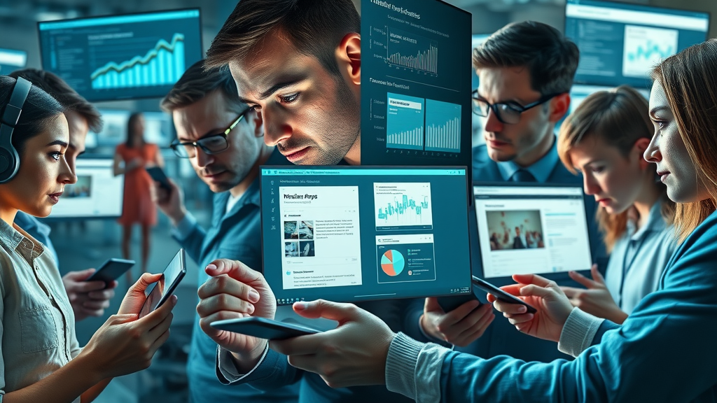 People researching top side hustle ideas on digital platforms and social media