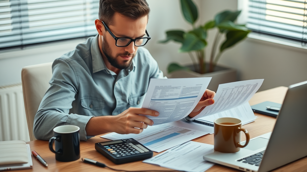 organized workspace for new side hustlers reviewing finances and legal basics