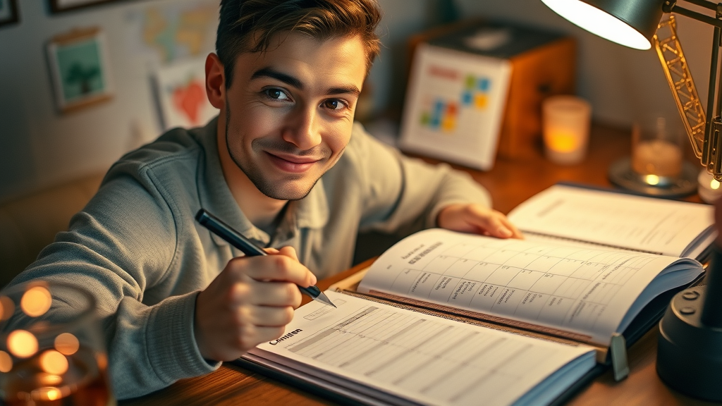 ambitious individual setting side hustle goals to earn extra money