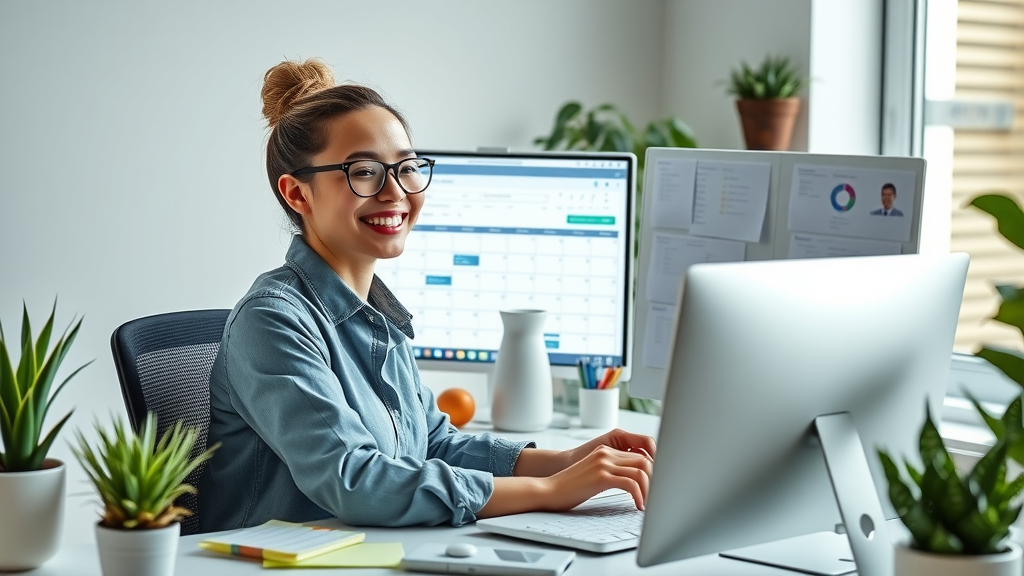 Virtual assistant side hustle home office multitasking using laptop